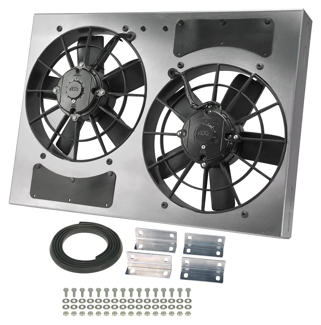 16833 – DERALE Cooling Fan, Electric 3750 Cubic Feet Per Minute Dual 11 Inch Diameter Fan/ 24 Inch Width x 17 Inch He...